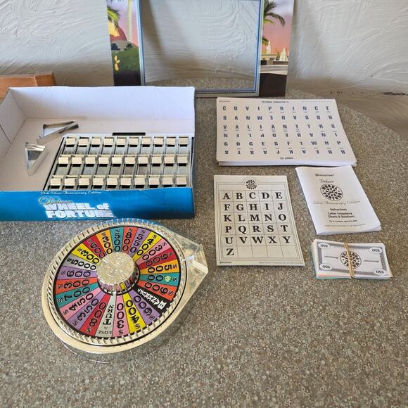 Wheel Of Fortune Deluxe 25th Silver Anniversary Edition with all pieces 2007 - Picture 3 of 8